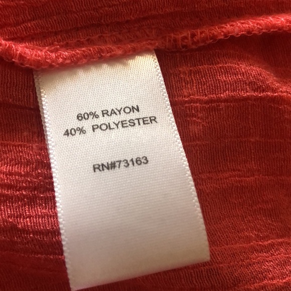 Spense Rayon Long Roll Tab Sleeve Button Up Ruffled Textured Tunic Blouse Medium - Picture 13 of 14